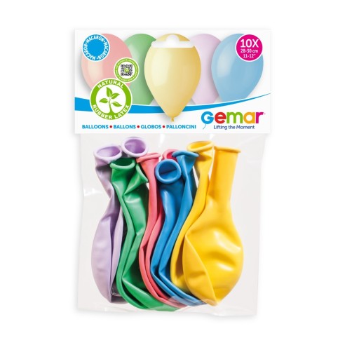 Lot de 10 ballons couleurs macaron pastel 30cm pour déco originale