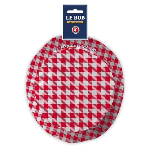 Chapeau bob rouge humoristique Pinard et Sauciflard pour apéro d'été