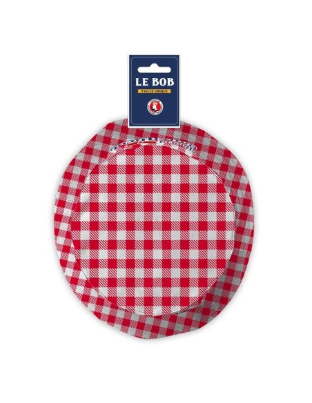 Chapeau bob rouge humoristique Pinard et Sauciflard pour apéro d'été