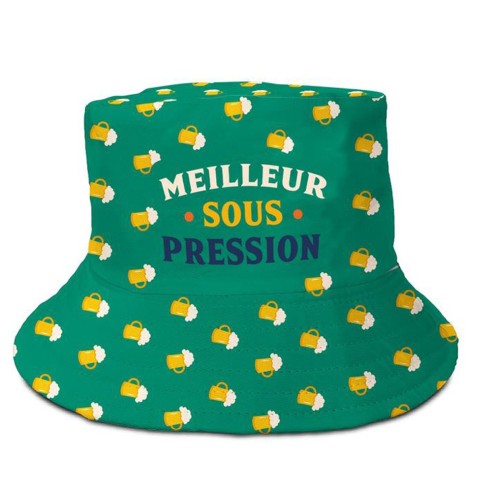 Chapeau bob vert humoristique Meilleur sous Pression pour apéro