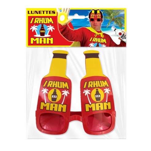 Lunettes I Rhum Man thème humoristique super héros de l'apéro