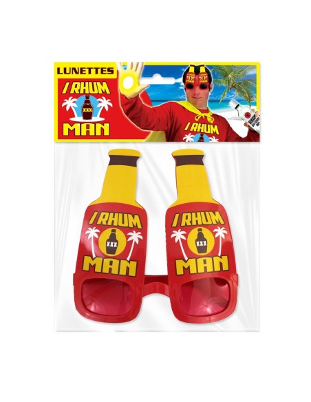 Lunettes I Rhum Man thème humoristique super héros de l'apéro