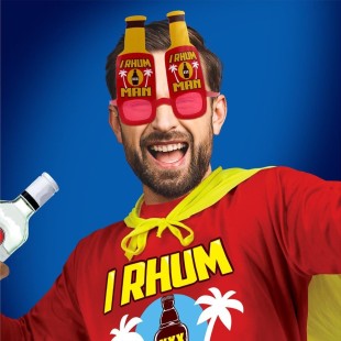 Lunettes I Rhum Man thème humoristique super héros de l'apéro 2