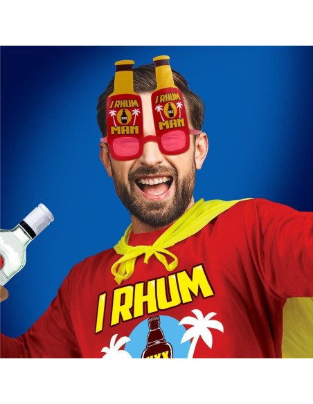 Lunettes I Rhum Man thème humoristique super héros de l'apéro