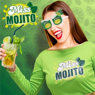 Lunettes Miss Mojito vertes pour les copines qui boivent l'apéro 2