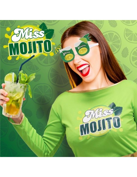 Lunettes Miss Mojito vertes pour les copines qui boivent l'apéro