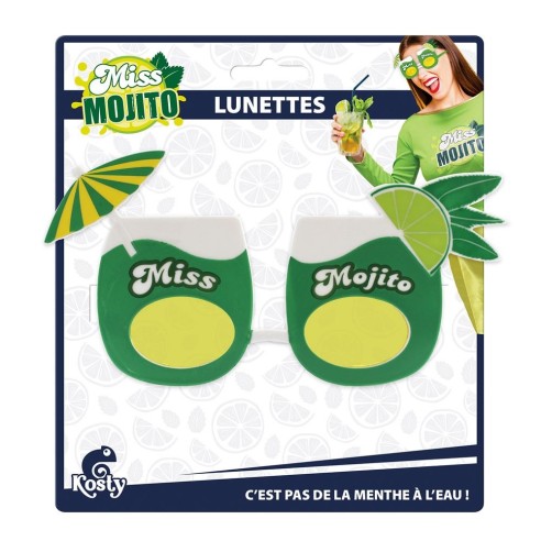 Lunettes Miss Mojito vertes pour les copines qui boivent l'apéro
