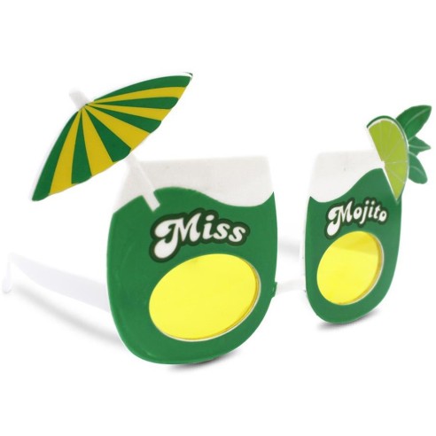 Lunettes Miss Mojito vertes pour les copines qui boivent l'apéro