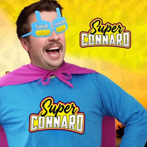 Lunettes Super Connard doigt d'honneur bleu à offrir à ses amis