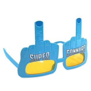 Lunettes Super Connard doigt d'honneur bleu à offrir à ses amis