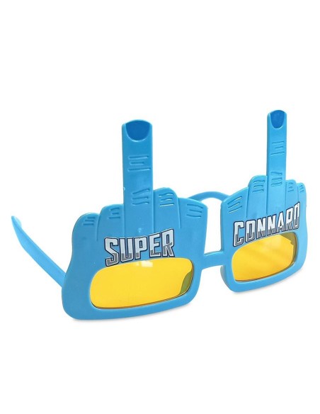 Lunettes Super Connard doigt d'honneur bleu à offrir à ses amis