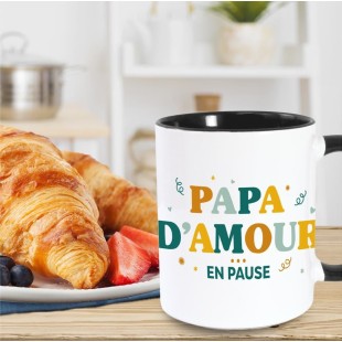 Mug  blanc "Papa d'Amour en Pause" cadeau fête des pères à Orchies 2