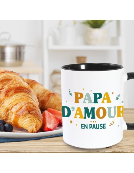 Mug  blanc "Papa d'Amour en Pause" cadeau fête des pères à Orchies