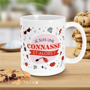 Mug paillettes blanc humoristique "Je suis une Connasse et alors ?" 2