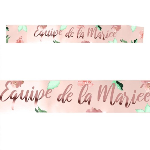 Echarpe avec le texte "Equipe de la Mariée" pour EVJF entre copines