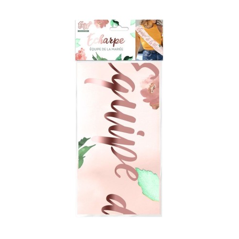 Echarpe avec le texte "Equipe de la Mariée" pour EVJF entre copines