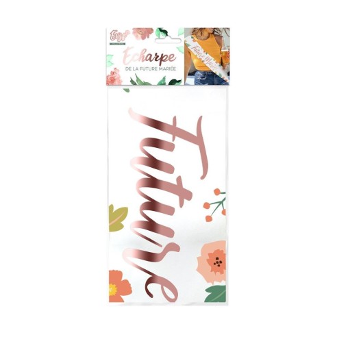 Echarpe colorée avec le texte "Future Mariée" pour EVJF entre copines