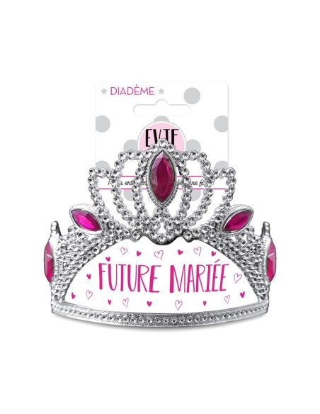 Diadème avec diamants rose et argent Future Mariée pour EVJF