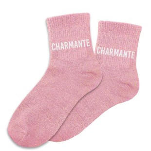 Chaussettes paillettes rose Charmante pour faire un cadeau original