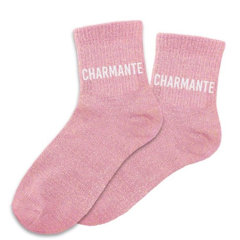 Chaussettes paillettes rose Charmante pour faire un cadeau original