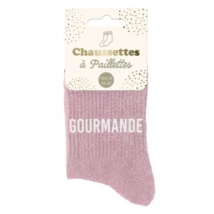 Chaussettes paillettes lavande Gourmande à offrir ses amies 2