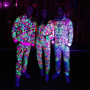 Survêtement street art homme UV néon pour se déguiser en festival 2