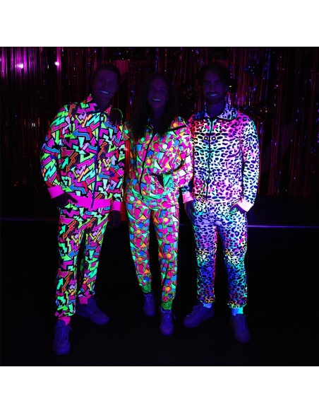 Survêtement street art homme UV néon pour se déguiser en festival