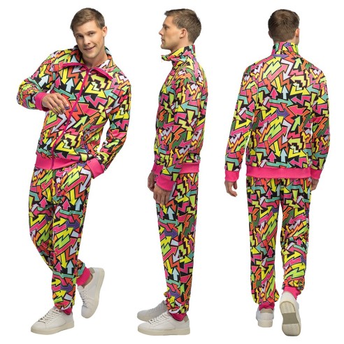 Survêtement street art homme UV néon pour se déguiser en festival