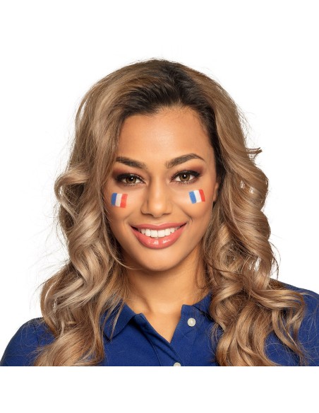 Stick maquillage bleu blanc rouge pour supporter l'équipe de France