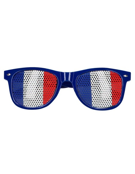 Lunettes tricolore bleu blanc rouge drapeau français pour supporter