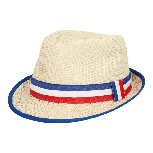 Chapeau supporter France avec liseré bleu blanc rouge pour supporter