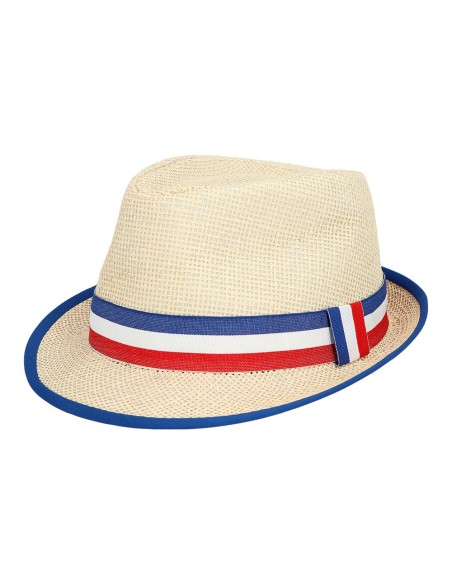 Chapeau supporter France avec liseré bleu blanc rouge pour supporter
