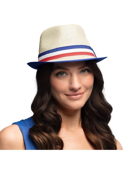 Chapeau supporter France avec liseré bleu blanc rouge pour supporter