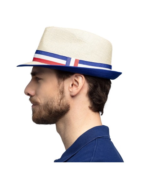 Chapeau supporter France avec liseré bleu blanc rouge pour supporter