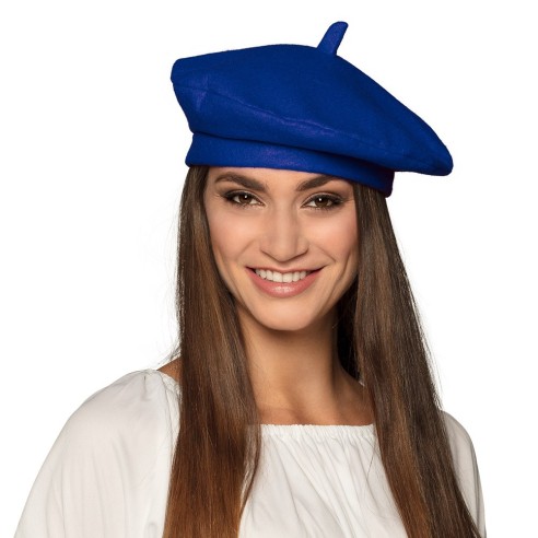 Beret bleu pour supporter l'équipe de France