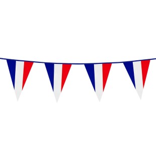 Guirlande fanions drapeau France 10m pour déco de salle et extérieur 2