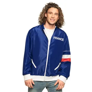 Veste survêtement bleue France homme