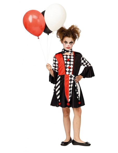 Costume creepy clown fille