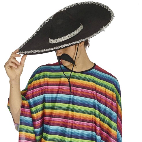 Sombrero mexicain feutre noir