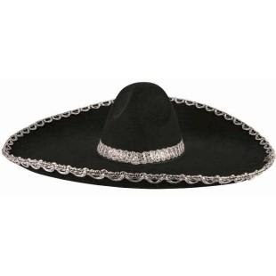 Sombrero mexicain feutre noir 2