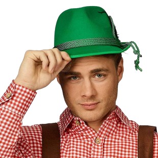 Accessoire déguisement - Chapeau tyrol feutre vert