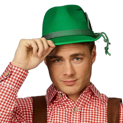 Accessoire déguisement - Chapeau tyrol feutre vert