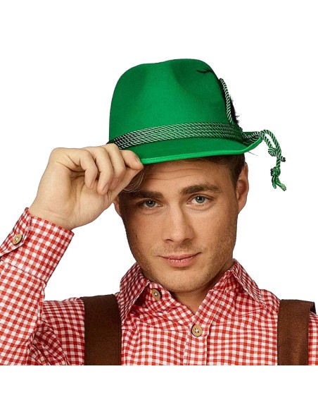 Accessoire déguisement - Chapeau tyrol feutre vert