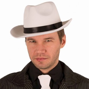 Chapeau borsalino satin blanc