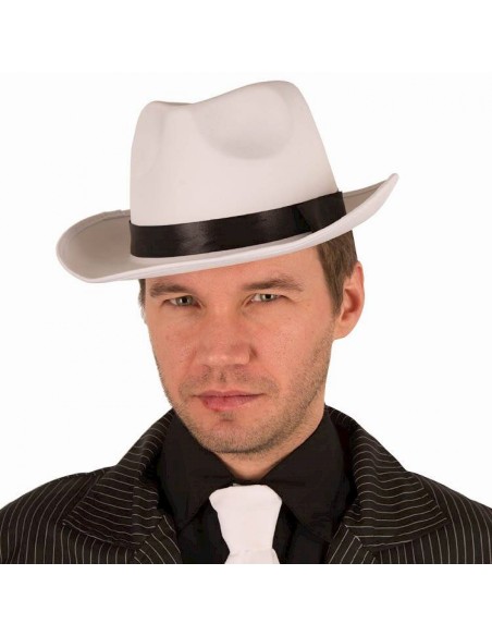 Chapeau borsalino satin blanc
