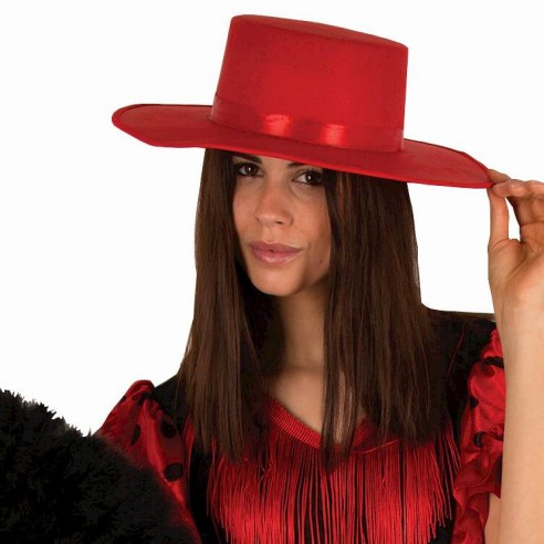 Chapeau Espagnol feutre rouge