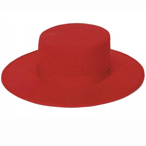Chapeau Espagnol feutre rouge
