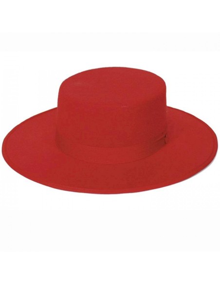 Chapeau Espagnol feutre rouge