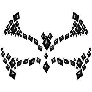 Strass maquillage visage chauve-souris 2