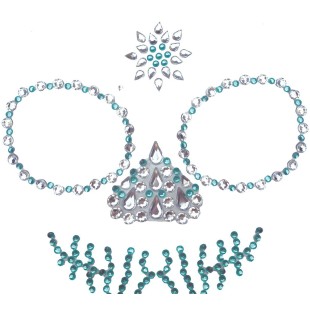 Strass visage tête de mort brillant 2